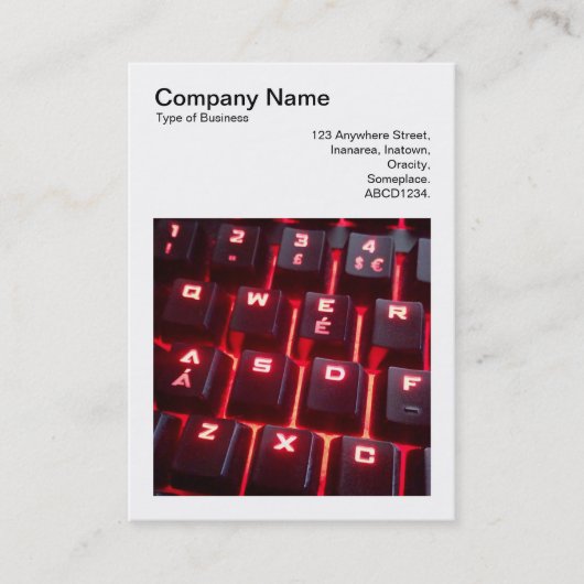 Carte De Visite Photo carré (v3) - Clavier lumineux (Devant)