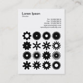 Carte De Visite Photo carré (v3) - Cogs (Dos)