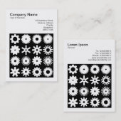 Carte De Visite Photo carré (v3) - Cogs 02 (Devant / Derrière)