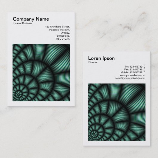 Carte De Visite Photo carré (v3) - Conception fractale 02 (Devant / Derrière)