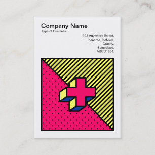 Carte De Visite Photo carré (v3) - Croix de style Neo-Memphis