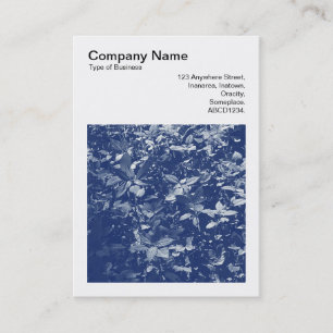 Carte De Visite Photo carré (v3) - Feuilles éclairés - Cyanotype