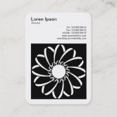 Carte De Visite Photo carré (v3) - Fleur géométrique 01 (Dos)
