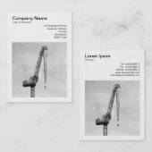 Carte De Visite Photo carré (v3) - Grue tour (Devant / Derrière)