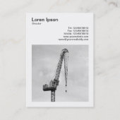 Carte De Visite Photo carré (v3) - Grue tour (Dos)