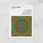 Carte De Visite Photo carré (v3) - Kaleidoscope Abstrait 05 (Dos)