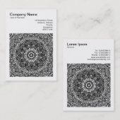 Carte De Visite Photo carré (v3) - Kaleidoscope Abstrait 06 (Devant / Derrière)