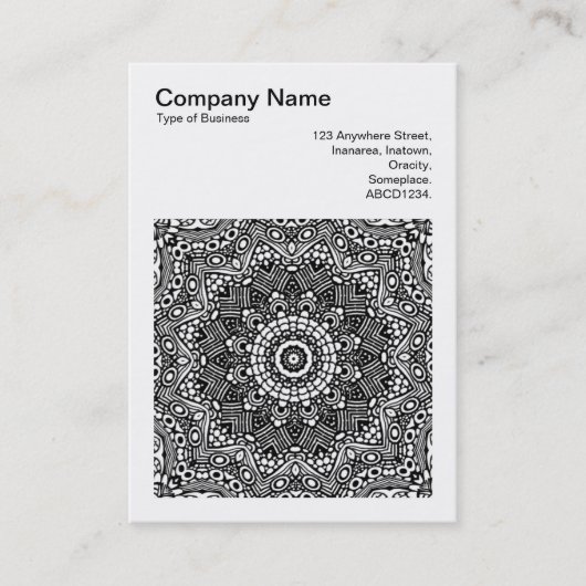 Carte De Visite Photo carré (v3) - Kaleidoscope Abstrait 06 (Devant)