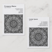 Carte De Visite Photo carré (v3) - Kaleidoscope Abstrait 08 (Devant / Derrière)