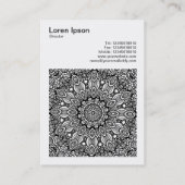 Carte De Visite Photo carré (v3) - Kaleidoscope Abstrait 08 (Dos)