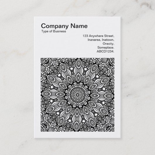 Carte De Visite Photo carré (v3) - Kaleidoscope Abstrait 08 (Devant)