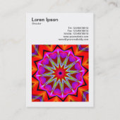 Carte De Visite Photo carré (v3) - Kaleidoscope Abstrait 09 (Dos)