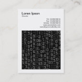 Carte De Visite Photo carré (v3) - Numéros en cascade (Dos)