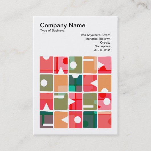 Carte De Visite Photo carré (v3) - Rectangles Abstraites 120623 (Devant)