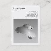 Carte De Visite Photo Carré (v3) - Saucer volant classique BW (Dos)