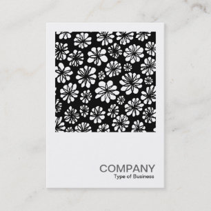Carte De Visite Photo Carrée 0264 - Fleurs en Noir et Blanc
