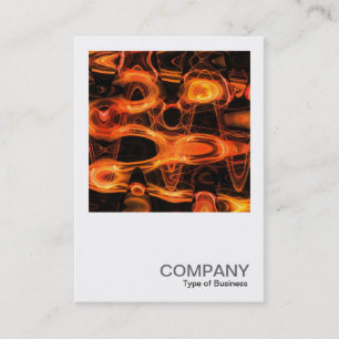 Carte De Visite Photo Carrée 0281 - Vagues de Flamme Fractale