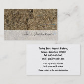 Carte De Visite Photo carrée de plan rapproché de balles de foin (Devant / Derrière)