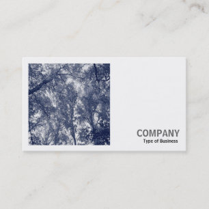 Carte De Visite Photo carrée (v2) - Automne bleu