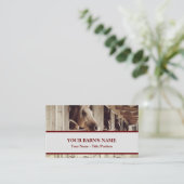 Carte De Visite Photo centrée sur le cheval simple / équestre (Debout devant)