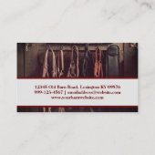 Carte De Visite Photo centrée sur le cheval simple / équestre (Dos)