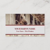 Carte De Visite Photo centrée sur le cheval simple / équestre (Devant)