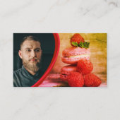 Carte De Visite Photo Chef pâtisserie personnalisée avec code QR (Devant)