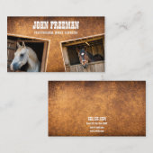 Carte De Visite Photo Cheval Brown & Blanc moderne Equine (Devant / Derrière)