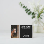 Carte De Visite Photo Cheval Moderne Coaching Equine (Debout devant)