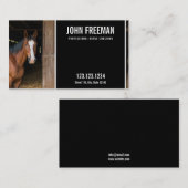 Carte De Visite Photo Cheval Moderne Coaching Equine (Devant / Derrière)