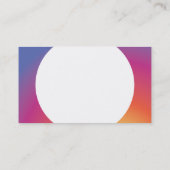 Carte De Visite PHOTO CHOIX de l'influenceur sur les médias sociau (Dos)