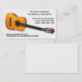 Carte De Visite Photo classique de guitare acoustique - leçons de (Devant / Derrière)