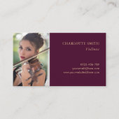 Carte De Visite Photo Classique Musicien Professionnel Bourgogne (Devant)