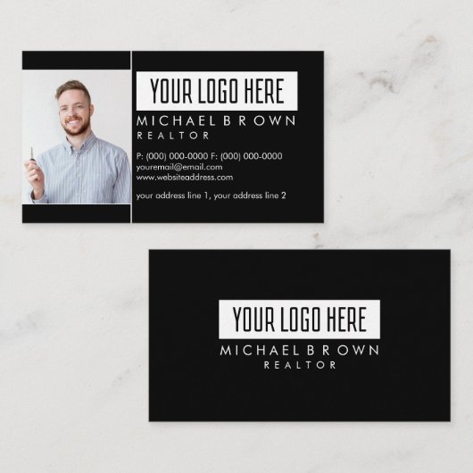 Carte De Visite Photo Classy Simple (Devant / Derrière)