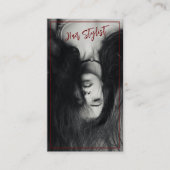 Carte De Visite Photo Coiffeur coiffeur noir et blanc (Devant)