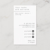 Carte De Visite Photo coiffeur studio coiffeur Business Car (Dos)