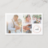 Carte De Visite Photo Collage & Calligraphie Monogramme Photograph (Devant)