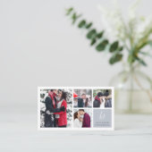 Carte De Visite Photo Collage & Calligraphie Monogramme Photograph (Debout devant)