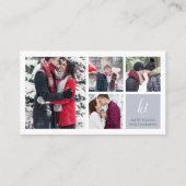 Carte De Visite Photo Collage & Calligraphie Monogramme Photograph (Devant)