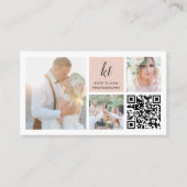 Carte De Visite Photo Collage & Calligraphie Monogramme Photograph (Devant)