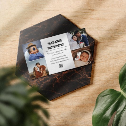 Carte De Visite Photo Collage QR Code Photographe professionnel