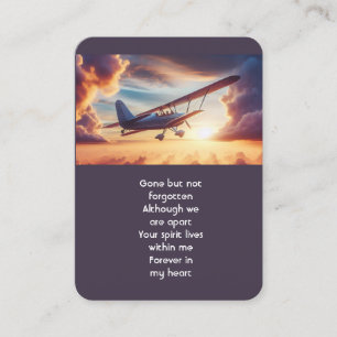Carte De Visite Photo commémoratif d'avion de pilote volant au cou