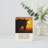 Carte De Visite Photo commémorative Cheval Silhouette (Debout devant)
