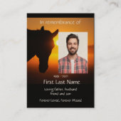 Carte De Visite Photo commémorative Cheval Silhouette (Dos)