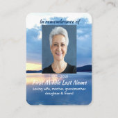 Carte De Visite Photo commémorative Christian Lake Sunrise Nature (Dos)