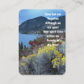 Carte De Visite Photo commémorative Keepsaké Fleurs du lac Mountai (Devant)