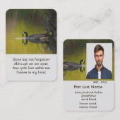 Carte De Visite Photo commémorative Lac Canada Oiseau d'Oie (Devant / Derrière)