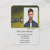 Carte De Visite Photo commémorative Lac Canada Oiseau d'Oie (Dos)