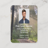 Carte De Visite Photo commémorative Lumière du soleil à travers la (Dos)