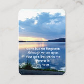 Carte De Visite Photo commémorative Prière Lac Sunrise Nature (Devant)